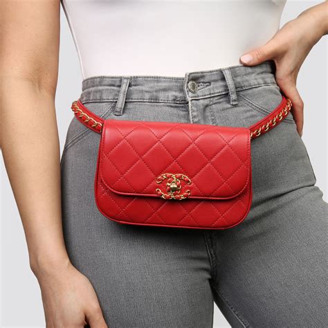 red chanel 19|Chanel 19 waist bag.